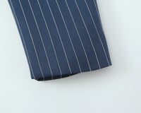 Women Clothing Autumn Elegant British Puffy Bud Bottom Leveling Collared Long Sleeve Striped Blazers