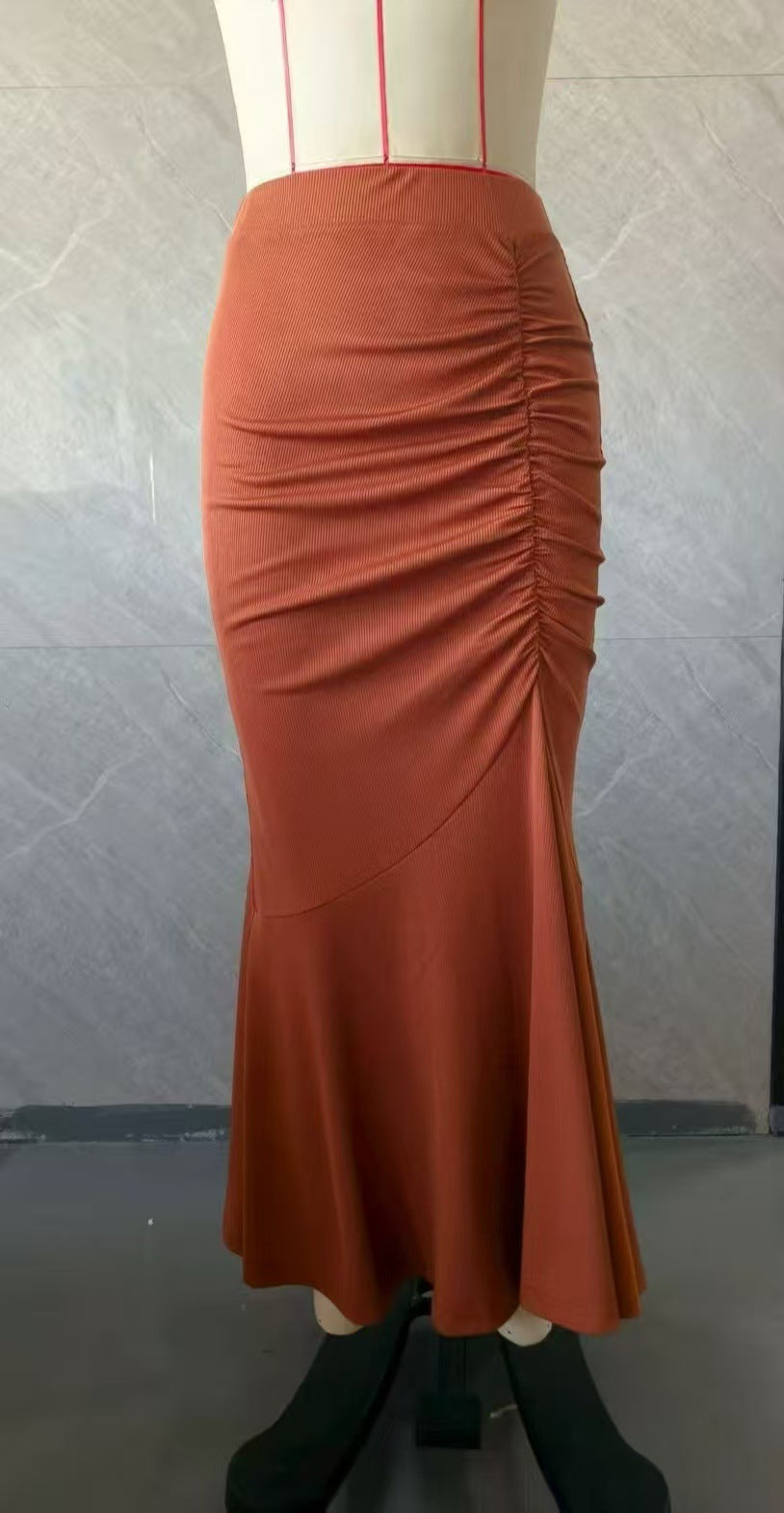 Autumn Elegant High Sense Long Skirt Skirt Adult Lady like Woman Lyayered Skirt