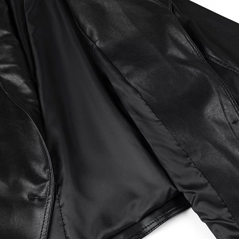 Women Autumn Winter Fashionable Leather Jacket Bomber Jacket Short Coat