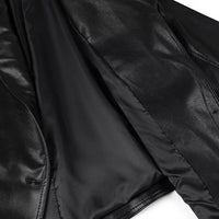 Women Autumn Winter Fashionable Leather Jacket Bomber Jacket Short Coat