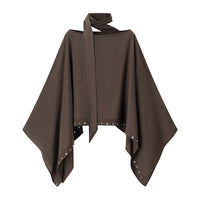 Women Clothing Casual Rivet Cloak Top