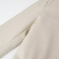 Women Mid Length Tassel Long Trench Coat Dress