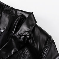 Black Women Clothing Early Spring Blazer Leather Skirt Set Office Two Piece Suit