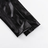 Black Women Clothing Early Spring Blazer Leather Skirt Set Office Two Piece Suit