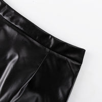 Black Women Clothing Early Spring Blazer Leather Skirt Set Office Two Piece Suit