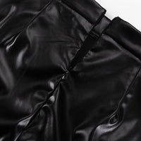 Black Women Clothing Early Spring Blazer Leather Skirt Set Office Two Piece Suit