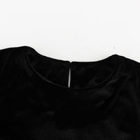 Korean Velvet Autumn French Stitching round Neck Flared Sleeves Dress Loose Maxi Dress Women Clothing