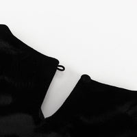 Korean Velvet Autumn French Stitching round Neck Flared Sleeves Dress Loose Maxi Dress Women Clothing