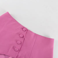 Early Spring French Design Pink Waist Seal Suit Long Sleeve Loose Waist Coat Women Clothing