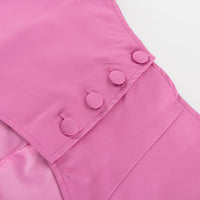 Early Spring French Design Pink Waist Seal Suit Long Sleeve Loose Waist Coat Women Clothing