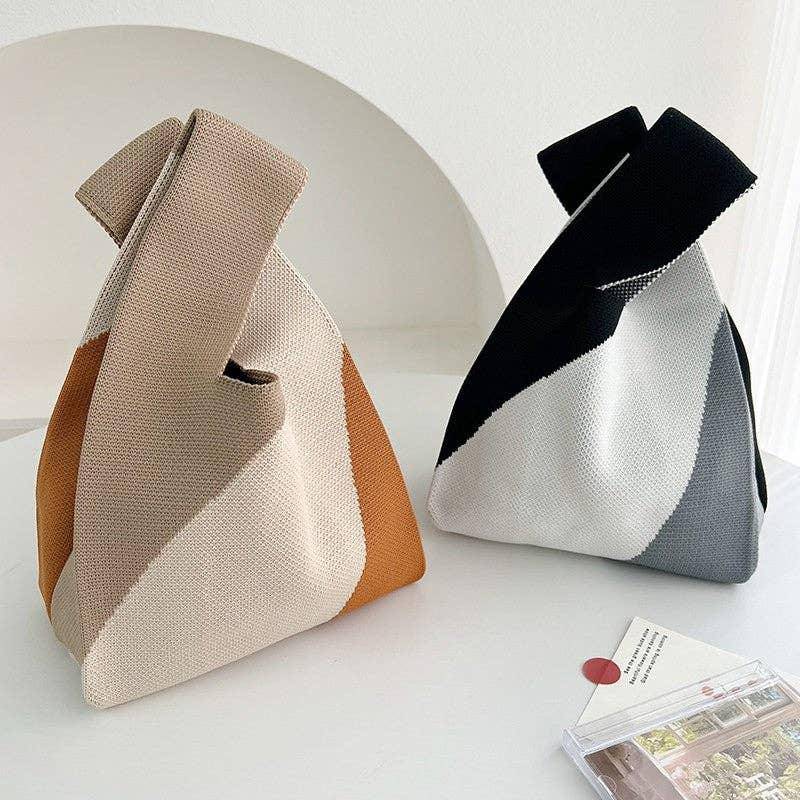 – , Fashion for Women | Modestly Vogue Versatile Handbag | Stylish & Functional Color Block Casual Versatile Minimalist Knitted Handbag - Modestly Vogue
