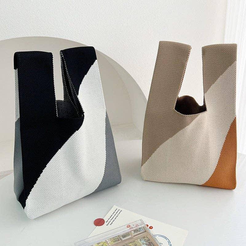 – , Fashion for Women | Modestly Vogue Versatile Handbag | Stylish & Functional Color Block Casual Versatile Minimalist Knitted Handbag - Modestly Vogue