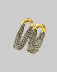 Simple Curved Chain Elegant Long Tassel Stainless Steel Studs C Type Design High-Grade Exquisite Titanium Steel Earrings - Modestly Vogue