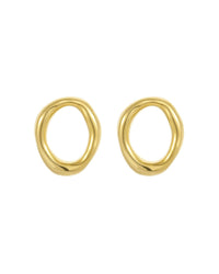 Catching Hollow Out Cutout Irregular Asymmetric Circles Stainless Steel Earrings Do Not Fade