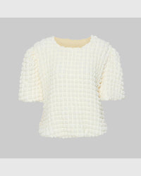 Texture Bubble Feeling Loose Design Doll Shirt T Shirt Top