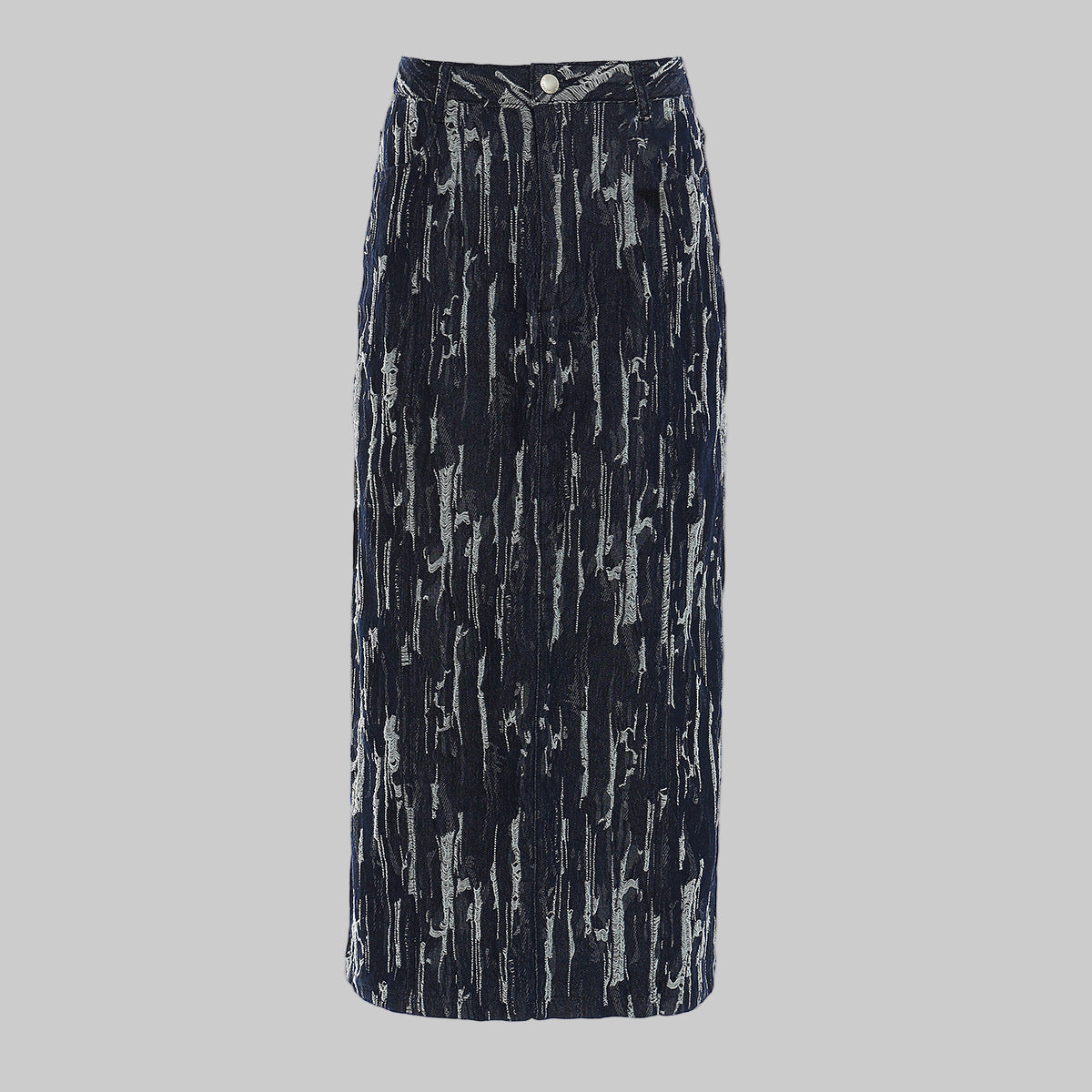 Spring Summer Denim Skirt Women High Waist A Line Skirt Mid Length Slimming Office Lady Sheath Skirt