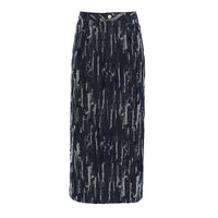 Spring Summer Denim Skirt Women High Waist A Line Skirt Mid Length Slimming Office Lady Sheath Skirt