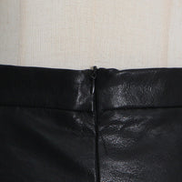 Mid Length Pleated Leather Skirt Spring High Waist Stitching Mesh Skirt Women