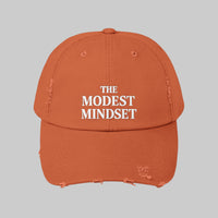 Unisex Distressed Cap – Modest Mindset Inspirational Hat for Everyday Style - Modestly Vogue