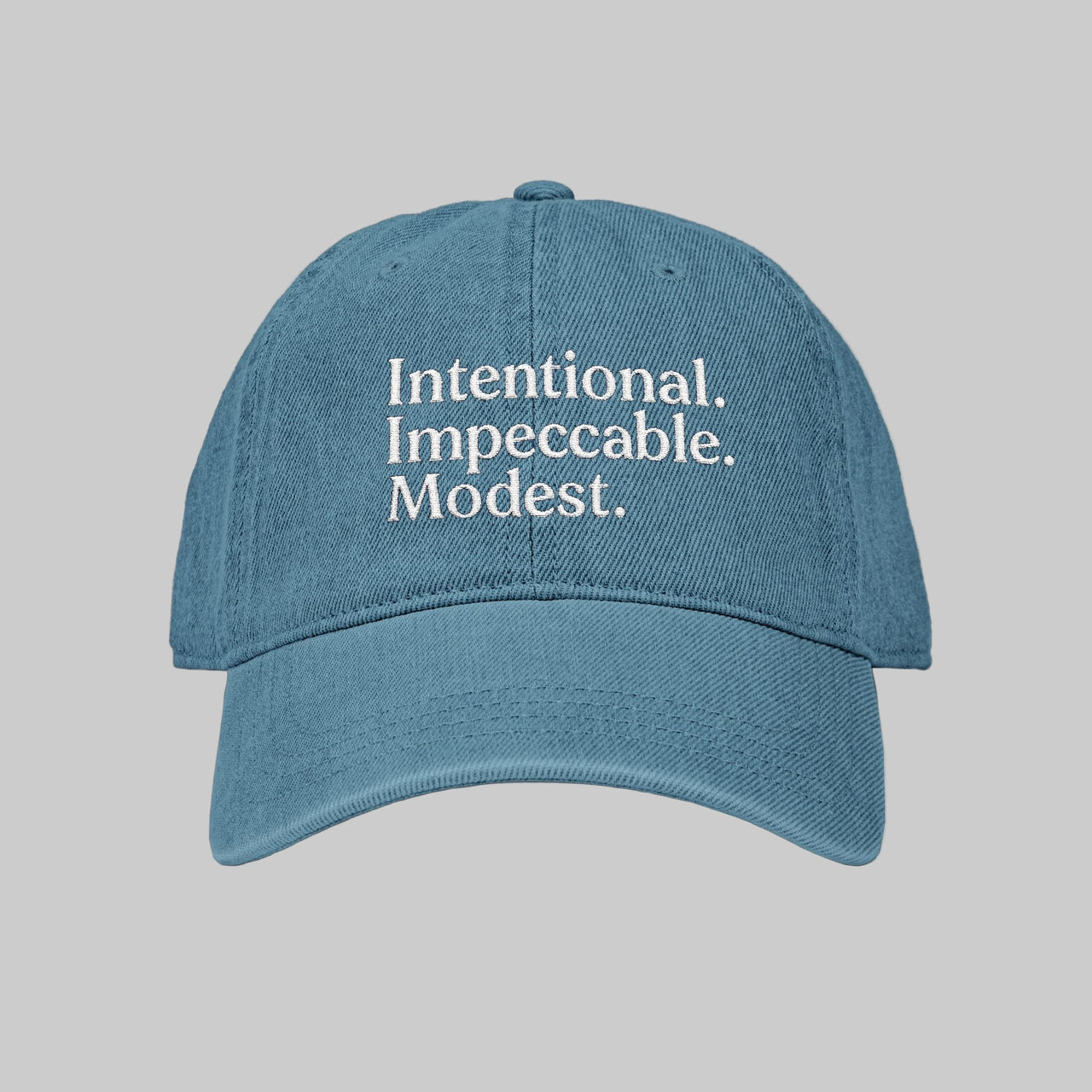 Denim Hat with Embroidery – Trendy and Stylish Casual Cap - Modestly Vogue
