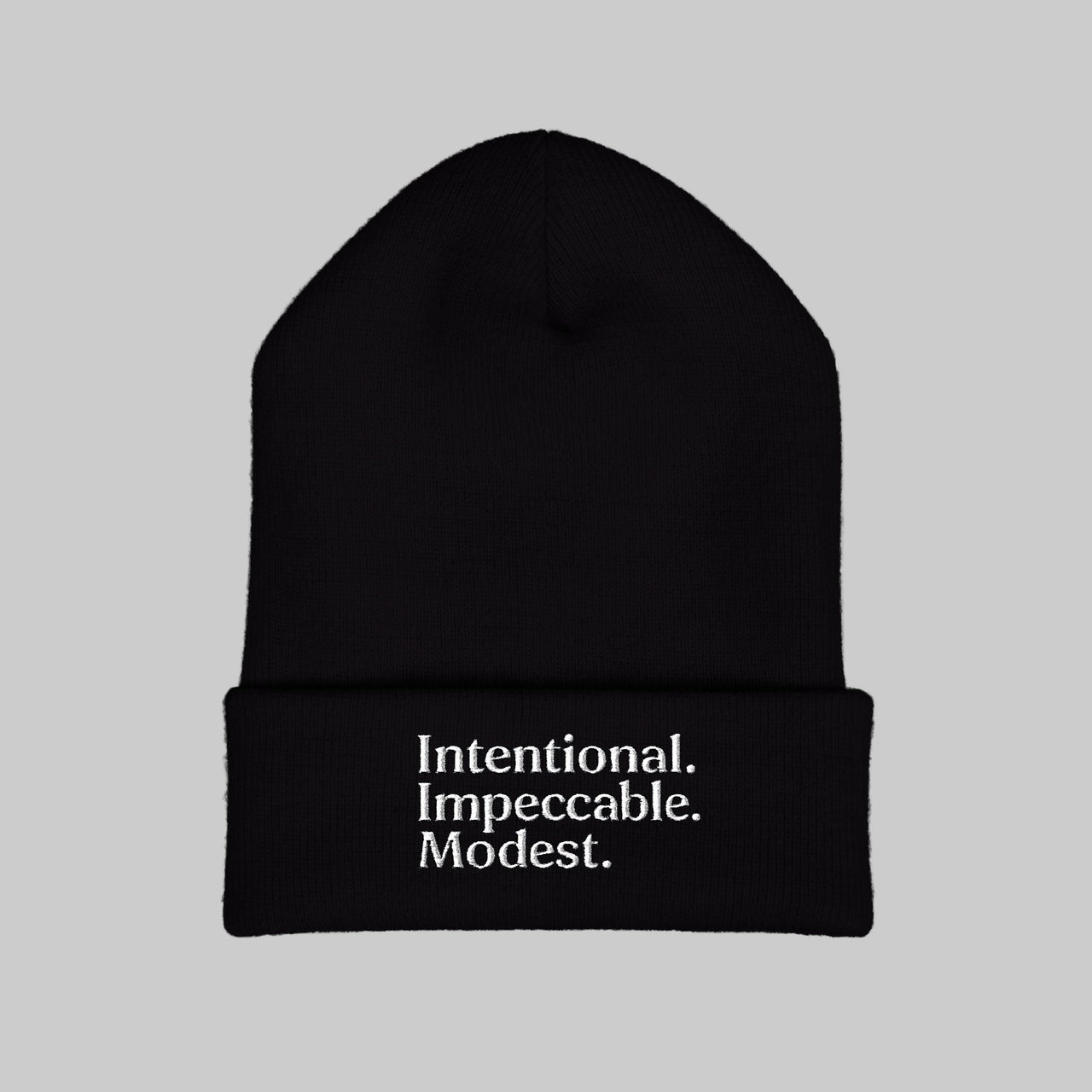 Stylish Cuffed Beanie – Embroidered Streetwear Winter Hat - Modestly Vogue