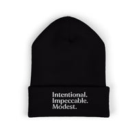 Stylish Cuffed Beanie – Embroidered Streetwear Winter Hat