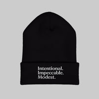 Stylish Cuffed Beanie – Embroidered Streetwear Winter Hat - Modestly Vogue