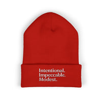 Stylish Cuffed Beanie – Embroidered Streetwear Winter Hat