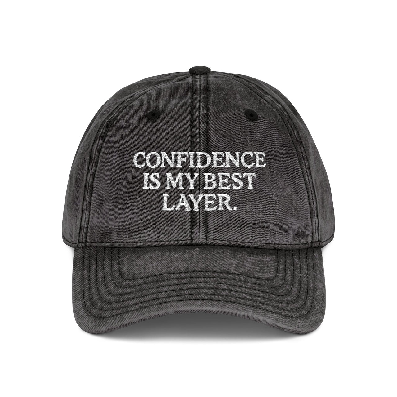 Confidence Quote Hat – Vintage Embroidered Dad Cap - Modestly Vogue
