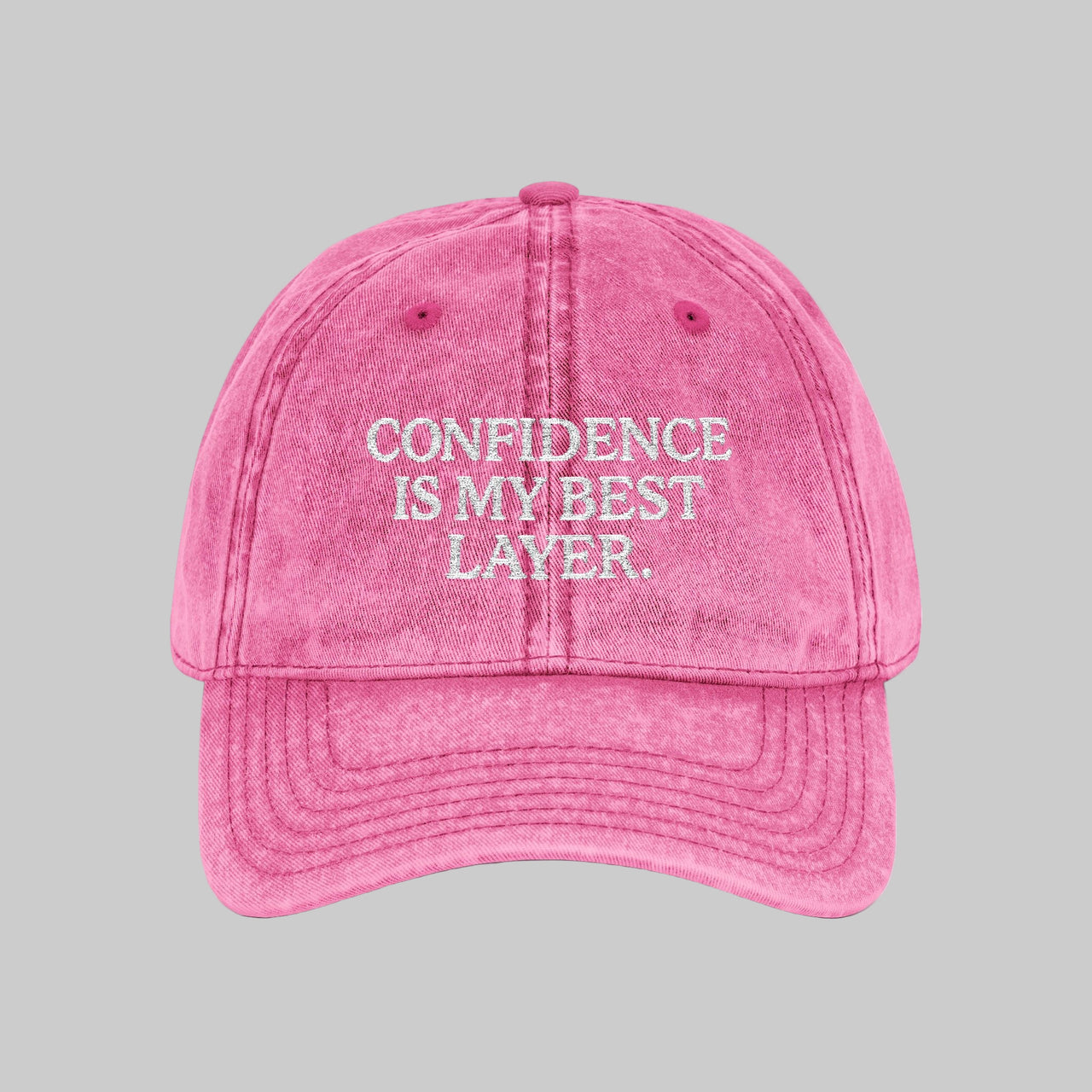 Confidence Quote Hat – Vintage Embroidered Dad Cap - Modestly Vogue