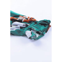 Tops Blouses Women – Blouses | Green Mock Neck Top Floral Print Long Sleeve Silk Blouse - Modestly Vogue