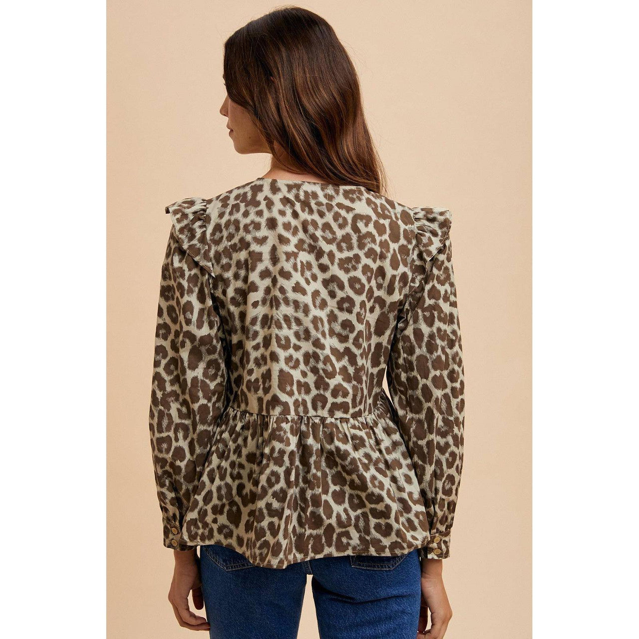 Stylish Tops & Blouses for Women – Trendy & Elegant Blouses for Every Occasion | Modestly Vogue Annie Wear Tied Leopard Round Neck Peplum Blouse - Modestly Vogue