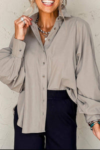 Button Down Collared Shirt – Classic Long Sleeve Blouse Women - Modestly Vogue