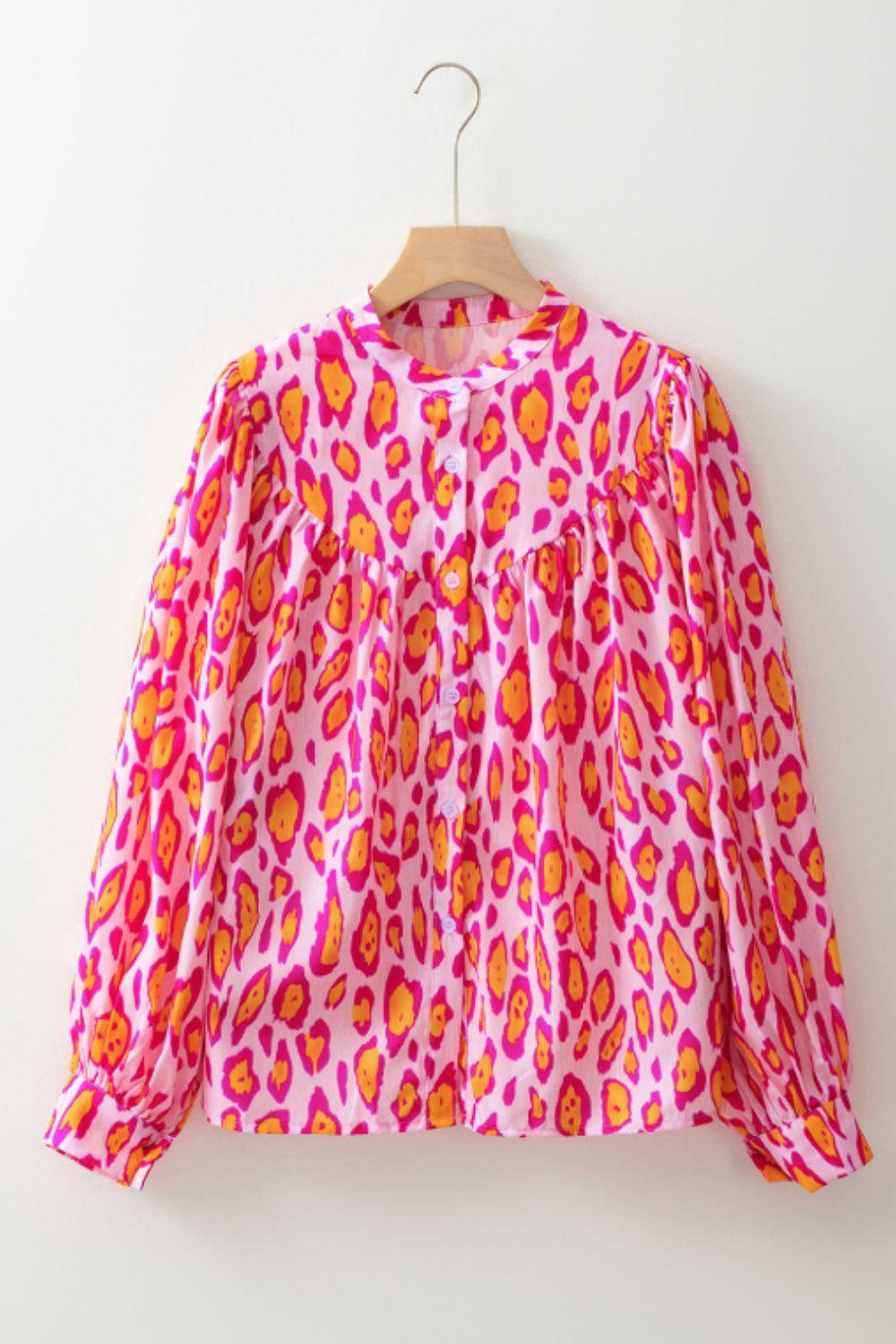 Stylish Tops & Blouses for Women – Trendy & Elegant Blouses for Every Occasion | Modestly Vogue Leopard Print Button Down Long Sleeve Shirt - Modestly Vogue