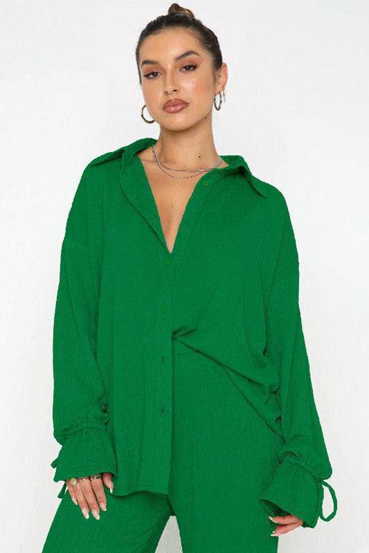 TOP TWO PIECE PANT SET - Modestly Vogue