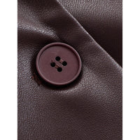 Leather Blazer Women Early Autumn Coat Retro Loose Casual Elegant Top