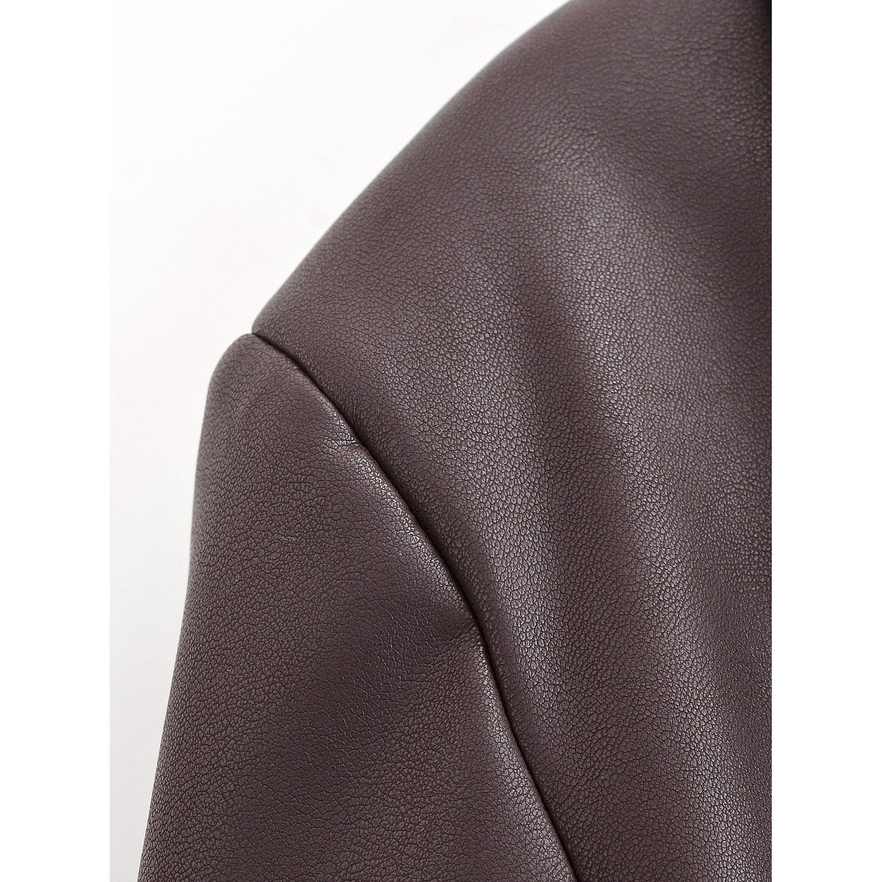 Leather Blazer Women Early Autumn Coat Retro Loose Casual Elegant Top