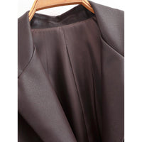 Leather Blazer Women Early Autumn Coat Retro Loose Casual Elegant Top