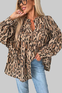 Stylish Tops & Blouses for Women – Trendy & Elegant Blouses for Every Occasion | Modestly Vogue Leopard Print Button Down Long Sleeve Shirt - Modestly Vogue