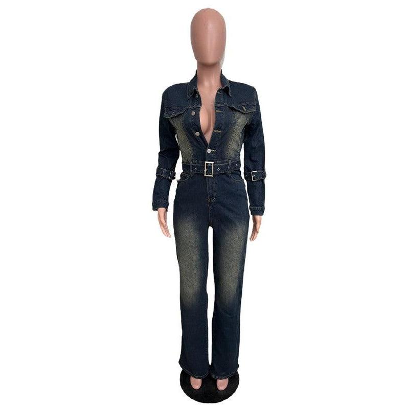 Denim – One-Piece Outfits | DENIM SEXY JUMPSUIT - Modestly Vogue