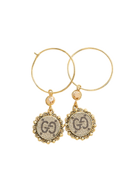 Upcycled GG Gold Hoop Earrings – Sustainable Luxury Statement Jewelry - Modestly Vogue