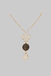 Upcycled LV Clover Necklace – Sustainable and Chic Luxury Jewelry - Modestly Vogue