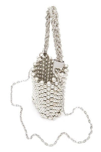 Versatile Handbag | Stylish & Functional Braided Shiny Beads Top Handle Swing Clutch Bag - Modestly Vogue