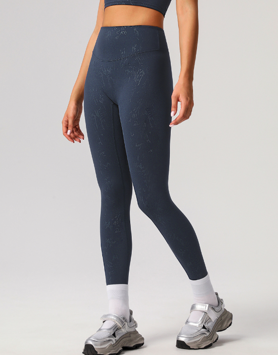 High Waist Silver Casual Yoga Pants Women Running Quick Drying Nude Feel Trousers Outer Wear Slimming Sports Trousers