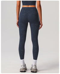 High Waist Silver Casual Yoga Pants Women Running Quick Drying Nude Feel Trousers Outer Wear Slimming Sports Trousers