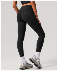 High Waist Silver Casual Yoga Pants Women Running Quick Drying Nude Feel Trousers Outer Wear Slimming Sports Trousers
