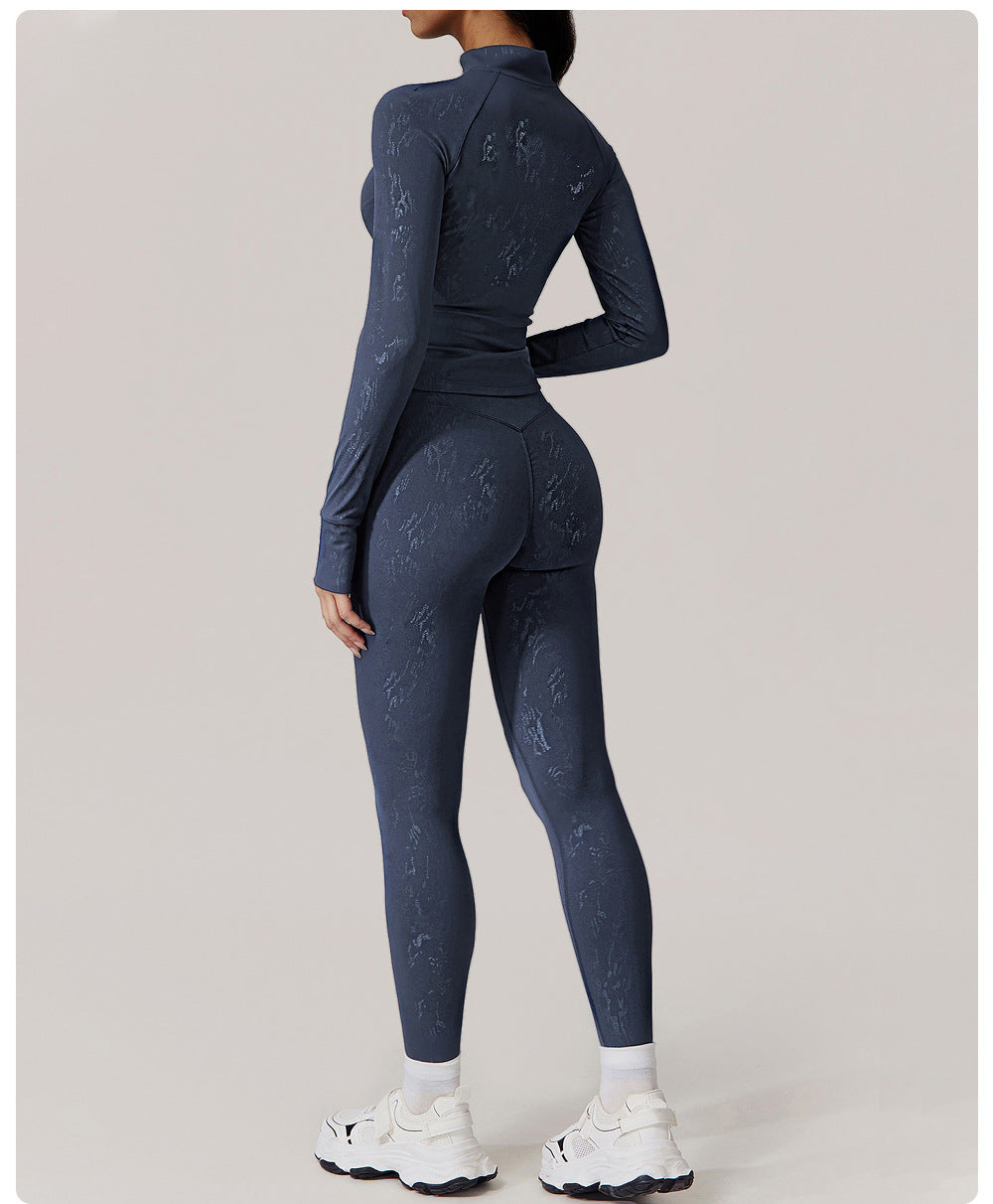 Yoga Clothes High Grade Women Outdoor Training Running Sports Long Sleeved Fitness Clothes Two Piece Sets