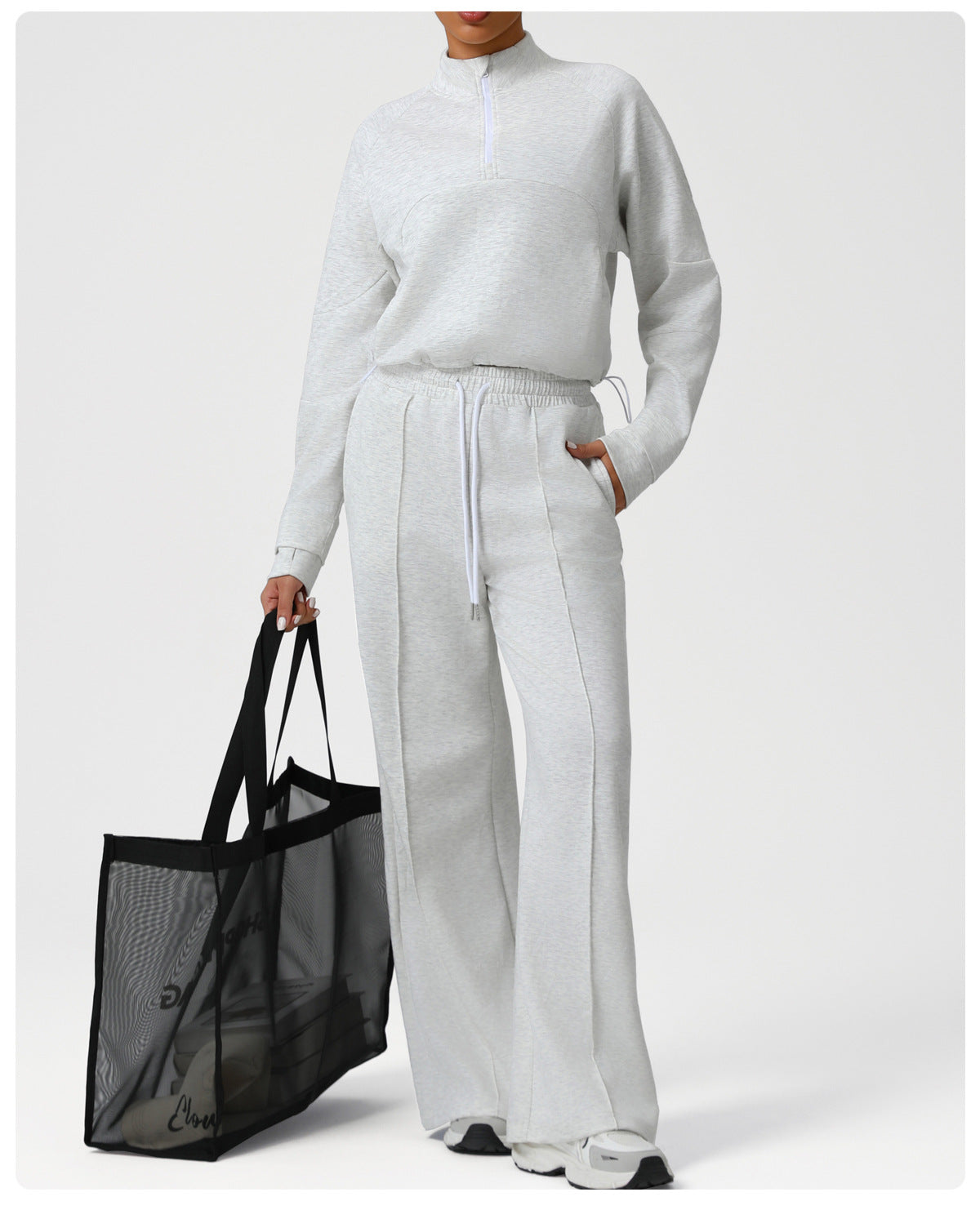 Autumn Winter Thickened Sweater Sports Casual Yoga Clothes Long Sleeved Jacket Half Zipper Fitness Clothes Loose Sweater for Women