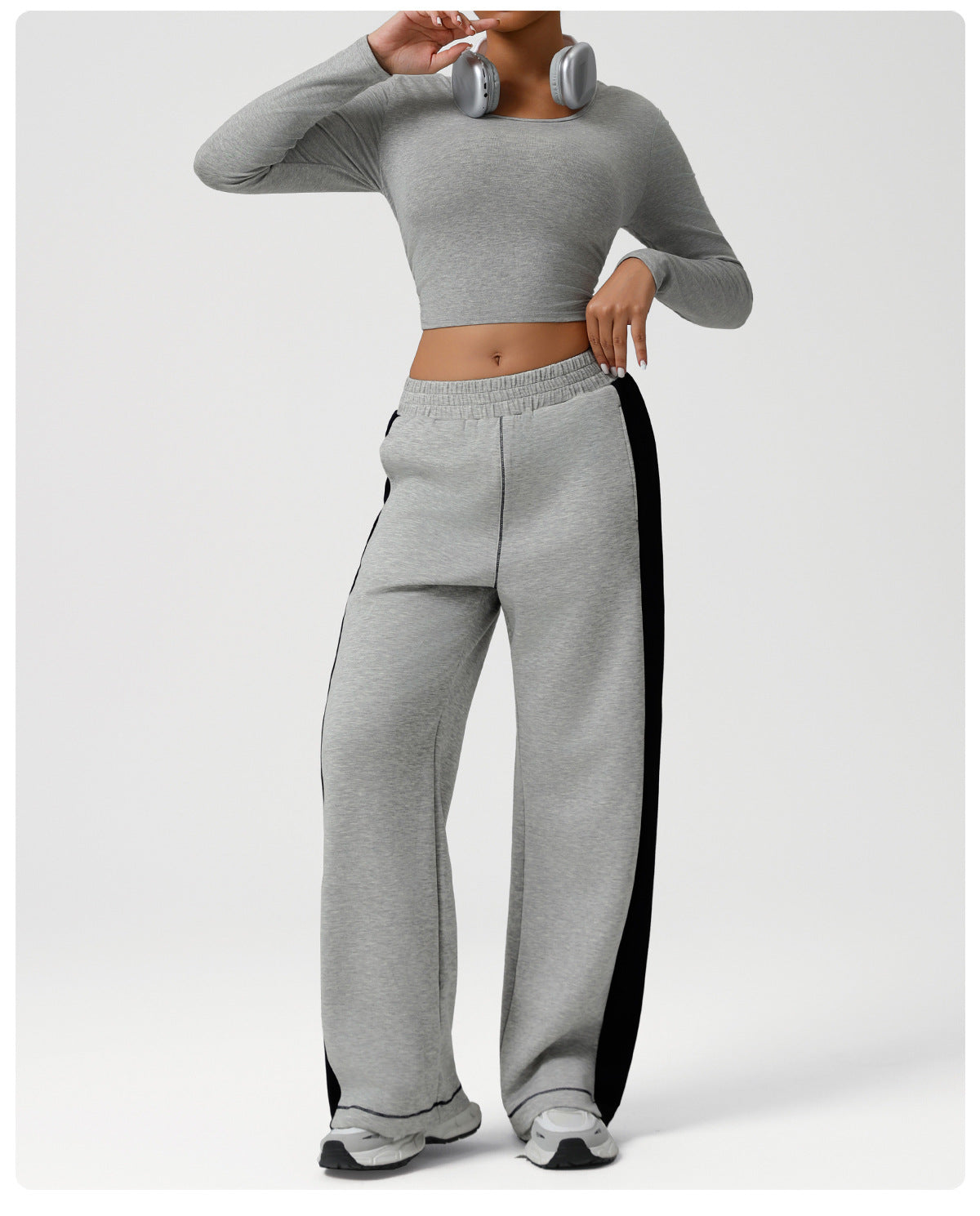 Threaded Short Yoga Clothes Women Cropped Slim Look Running Autumn Sports Long Sleeved T shirt Training Quick Drying Top