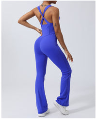 Quick Drying Skinny Yoga Clothes Sports Workout Clothes Hip Lift Belly Shaping Micro Pull Dance Yoga Jumpsuit